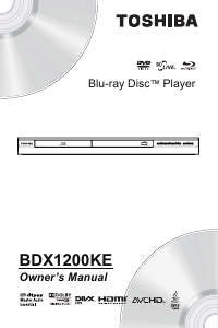 Manual Toshiba BDX1200KE Blu-ray Player