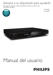 Manual de uso Philips DVP2880 Reproductor DVD