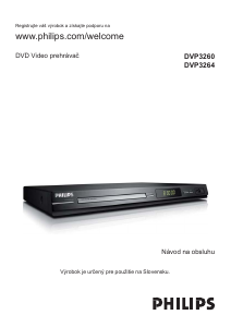 Návod Philips DVP3260 DVD prehrávač