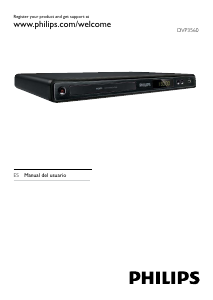 Manual de uso Philips DVP3560 Reproductor DVD