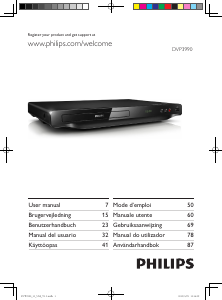 Manual de uso Philips DVP3990 Reproductor DVD
