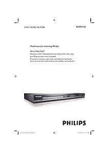 Manuale Philips DVP5160 Lettore DVD