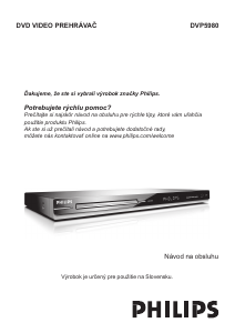 Návod Philips DVP5980 DVD prehrávač