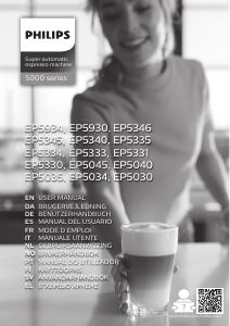 Manual Philips EP5333 Máquina de café expresso