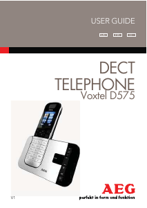 Bedienungsanleitung AEG Voxtel D575 Schnurlose telefon