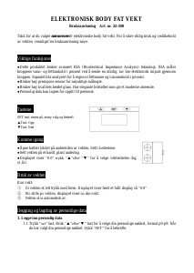 Bruksanvisning Aanonsen 32-300 Body Fat Vekt