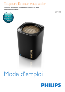 Mode d’emploi Philips BT100W Haut-parleur