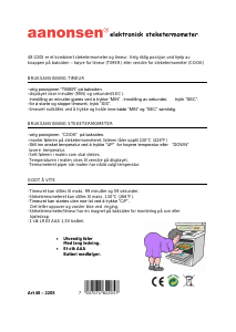 Bruksanvisning Aanonsen 48-2205 Kjøkkentermometer