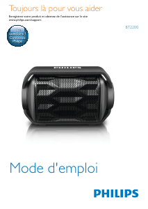 Mode d’emploi Philips BT2200B Haut-parleur