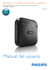 Manual de uso Philips BT2500 Altavoz