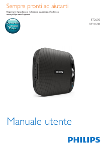 Manuale Philips BT2600W Altoparlante