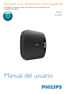 Manual de uso Philips BT2600W Altavoz