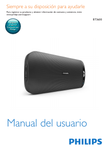 Manual de uso Philips BT3600W Altavoz