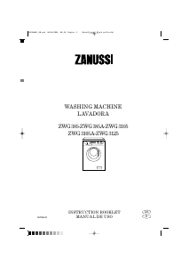 Manual de uso Zanussi ZWG 3105 Lavadora