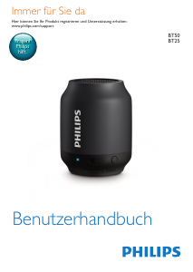 Bedienungsanleitung Philips BT50W Lautsprecher