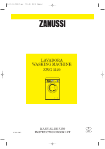 Manual de uso Zanussi ZWG 3129 Lavadora