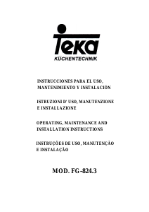 Manual de uso Teka FG 824.3 Horno