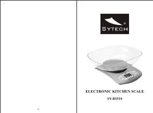 Handleiding Sytech SY-BS510 Keukenweegschaal