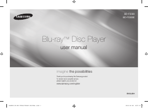 Mode d’emploi Samsung BD-F5500E Lecteur de blu-ray
