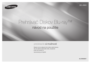 Návod Samsung BD-J5900 Blu-ray prehrávač