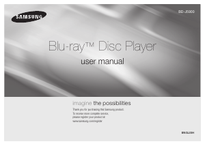 Manual de uso Samsung BD-J5900 Reproductor de blu-ray
