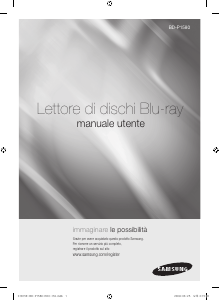 Manuale Samsung BD-P1580 Lettore blu-ray