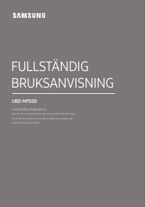 Bruksanvisning Samsung UBD-M7500 Blu-ray spelare