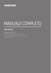 Manuale Samsung UBD-M7500 Lettore blu-ray