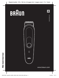 Manual Braun MGK 3342 Aparador de barba