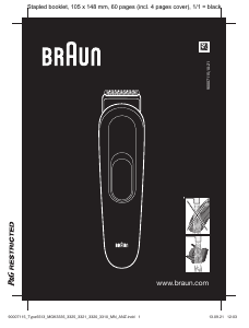 Manual Braun MGK 3335 Aparador de barba