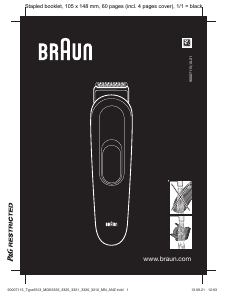 Manual Braun MGK 3320 Aparador de barba