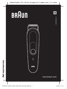 Mode d’emploi Braun MGK 3360 Tondeuse à barbe