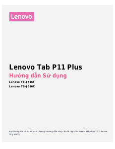 Hướng dẫn sử dụng Lenovo TB-J616X Tab P11 Plus Máy tính bảng