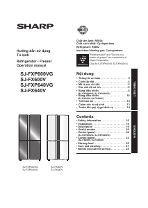 Handleiding Sharp SJ-FXP640VG Koel-vries combinatie