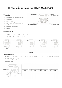 Hướng dẫn sử dụng Skmei 1484 Đồng hồ đeo tay