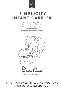 Manual Silver Cross Simplicity Car Seat