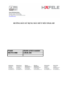 Hướng dẫn sử dụng Häfele HH-WG90B Mũ đầu bếp