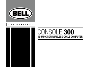 Manual Bell Console 300 Cycling Computer