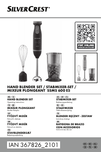 Manual SilverCrest SSMS 600 E5 Hand Blender