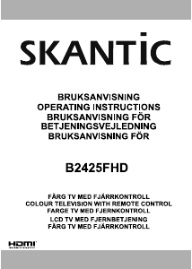 Bruksanvisning Skantic B2425FHD LED TV