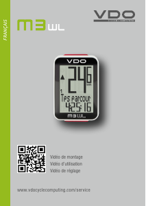 Mode d’emploi VDO M3 WL Compteur vélo