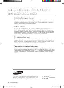 Manual de uso Samsung AVXCMH052CE Aire acondicionado
