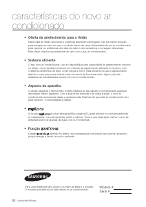 Manual Samsung MH052FVEA Ar condicionado