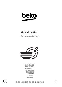 Bedienungsanleitung BEKO BDIN26420Q Geschirrspüler