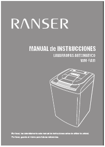 Manual de uso Ranser WM-RA11 Lavadora