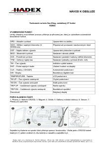 Manuál Hadex R285A Cyklistický tachometr
