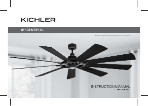 Manual de uso Kichler 300285DBK Gentry Ventilador de techo