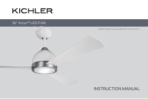 Manual de uso Kichler 300270WH Incus Ventilador de techo