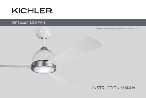 Mode d’emploi Kichler 300270SNB Incus Ventilateur de plafond