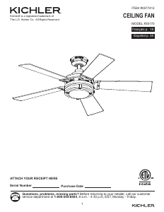 Manual Kichler 35170 Lynk Ceiling Fan